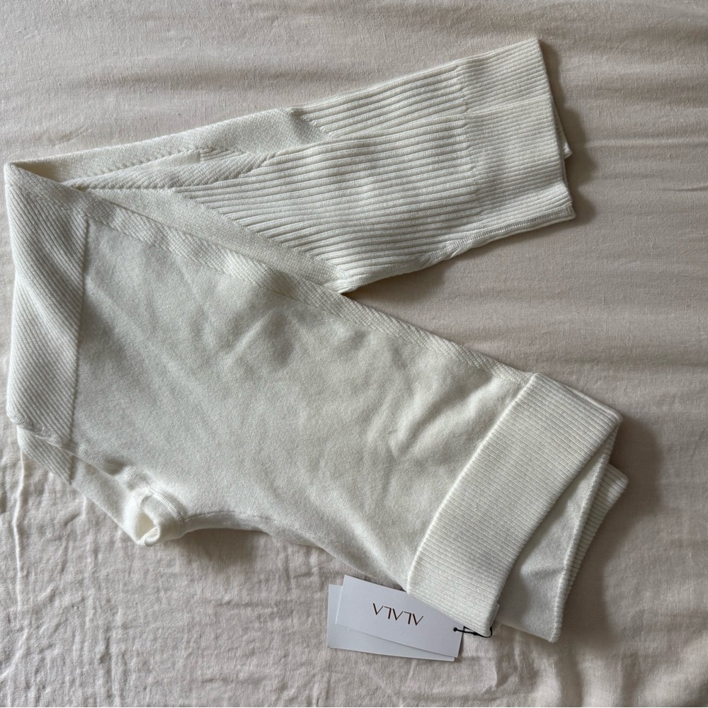 Alala Cream Ribbed Leggings